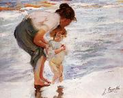 Joaquin Sorolla Y Bastida On the Beach oil